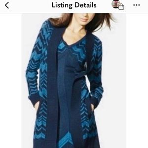 Missoni x Target Blue Chevron Cardigan Sweater